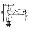 Tapis de lavage Robinet à froid seulement